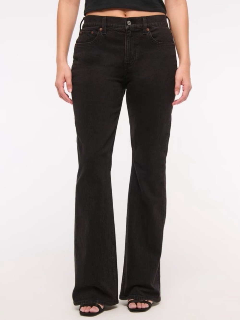 Abercrombie Bootcut Curve Love Low Rise Black Jean